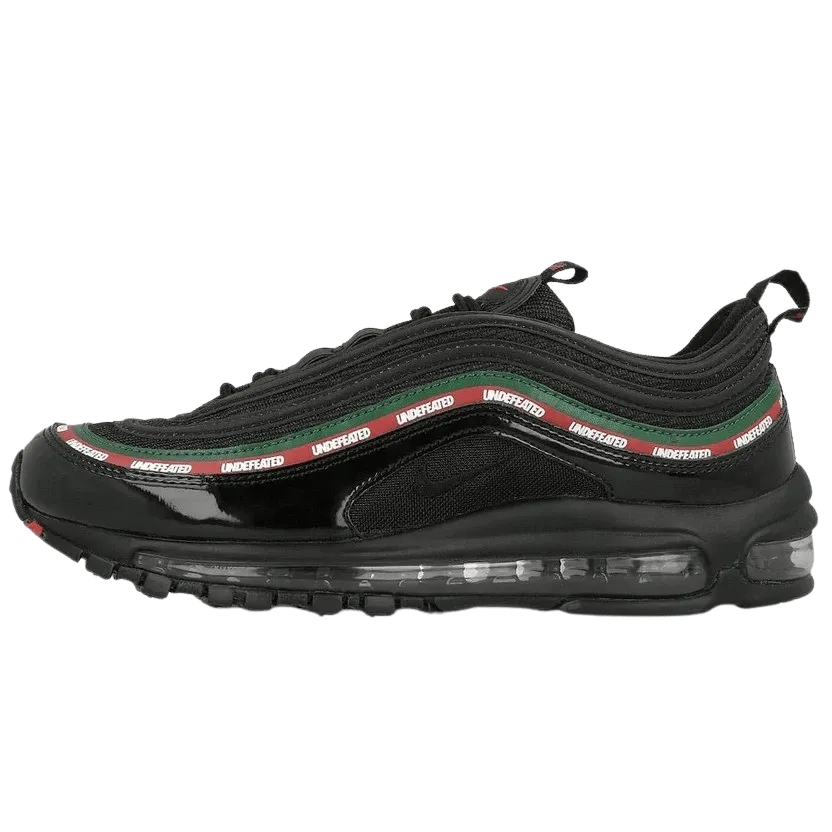 Undefeated x Nike Air Max 97 OG Black Nike Air Max sneakers with air cushioning design