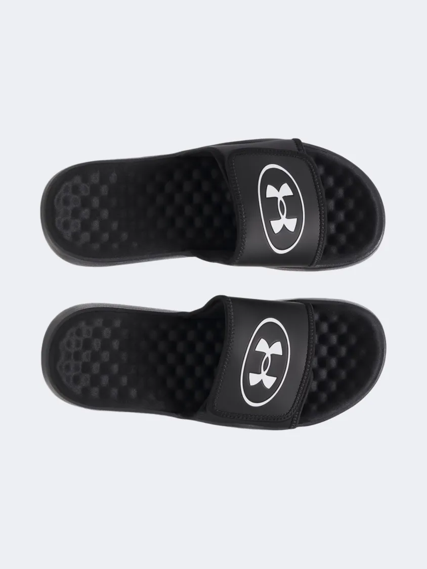 Under Armour Ignite Pro 8 Men Lifestyle Slippers Galax Black/White Mens Urban Style Comfort Shoes