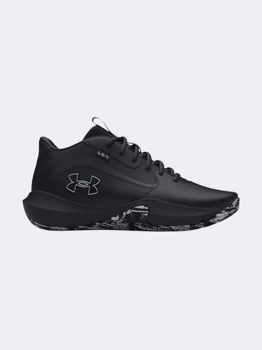 Under Armour Lockdown 7 Men Basketball Sneakers Black/Metalic Silver Essential mens casual shoes for comfort