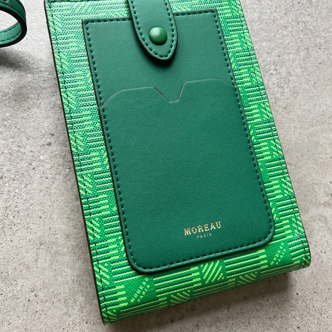 Vertical Pouch Canvas/Linen, Green Moreau Bags