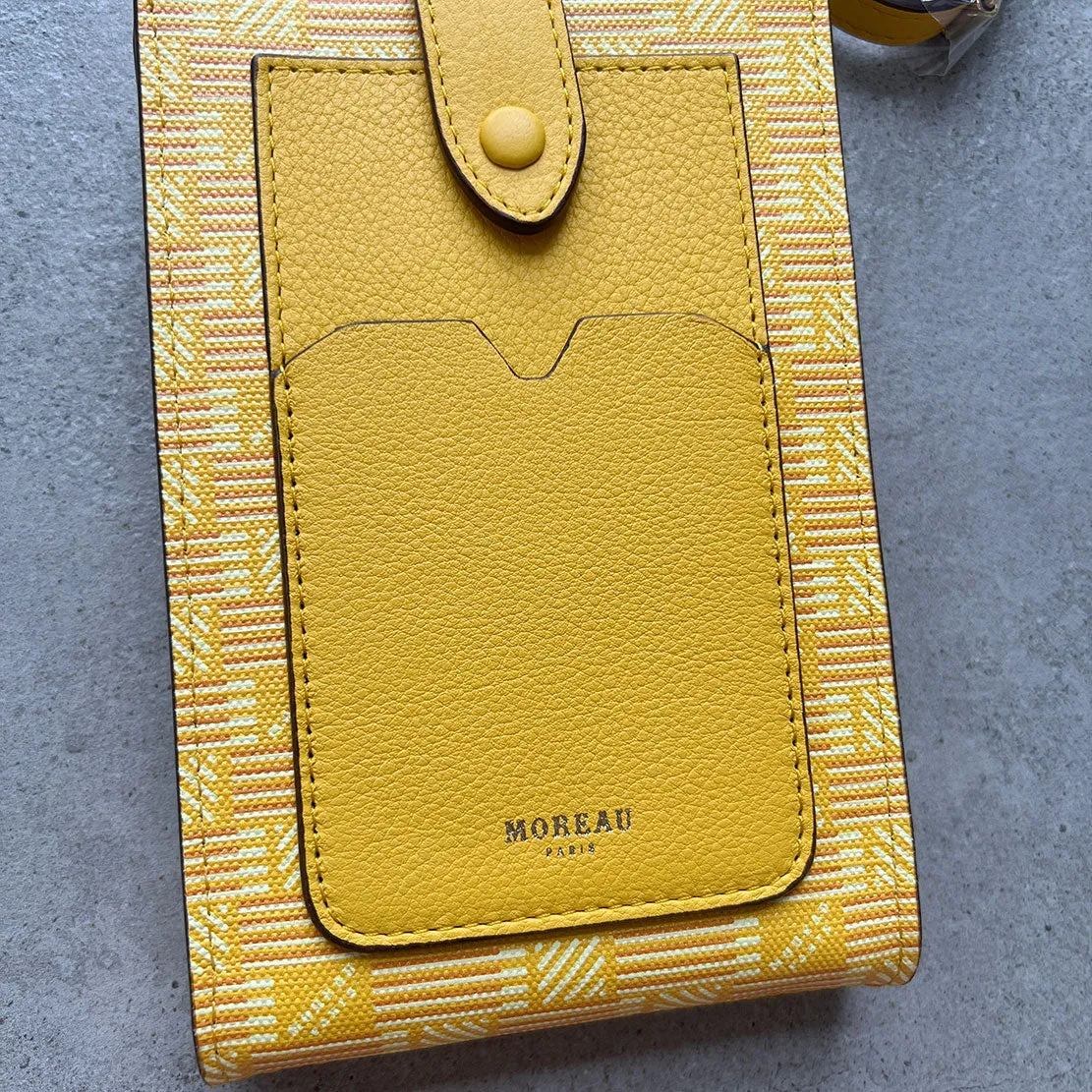 Vertical Pouch Canvas/Linen, Yellow Moreau Bags
