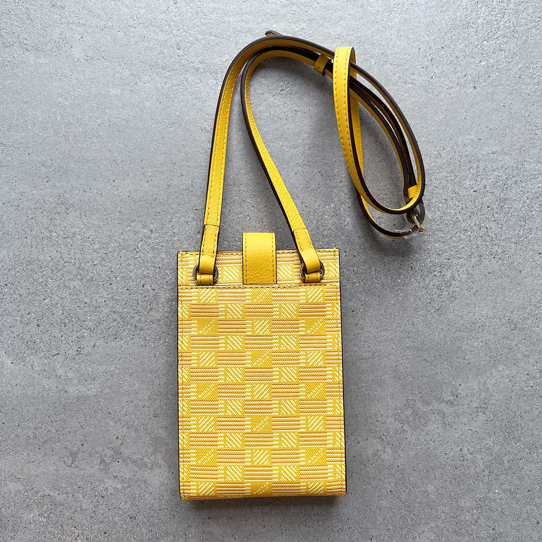 Vertical Pouch Canvas/Linen, Yellow Moreau Bags