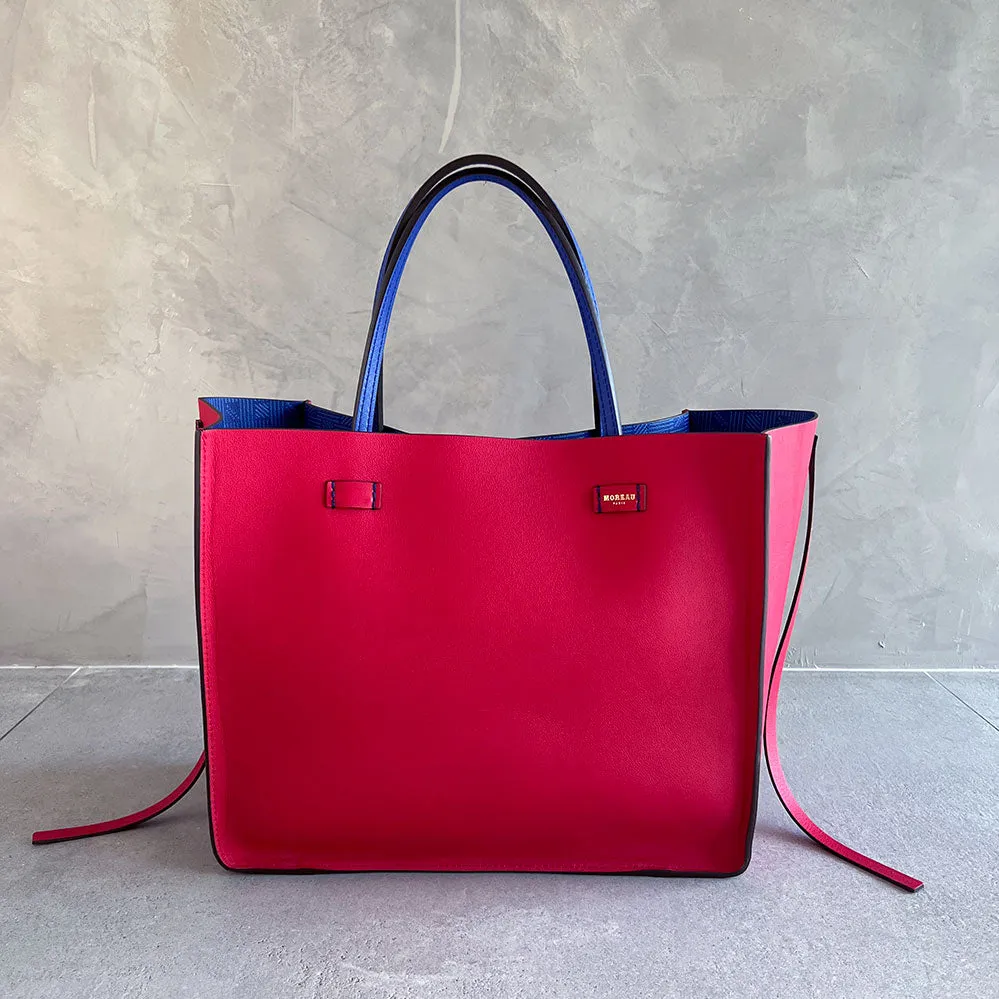Vincennes MM Reversible Tote, Blue / Red Moreau Bags