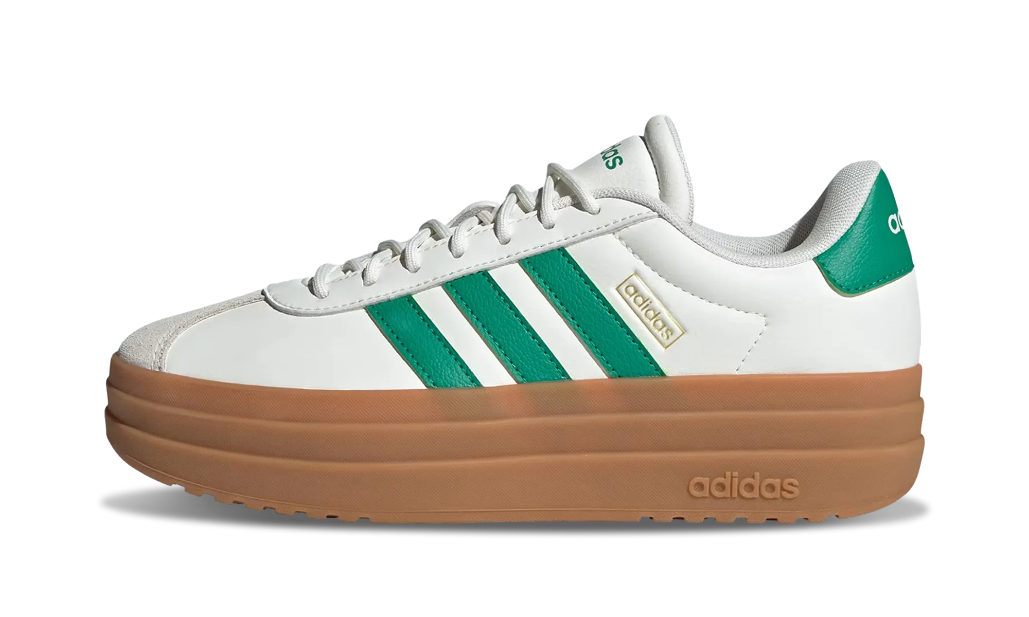 VL COURT BOLD WMNS "Core White Court Green Gold Metallic" Adidas Women's styles