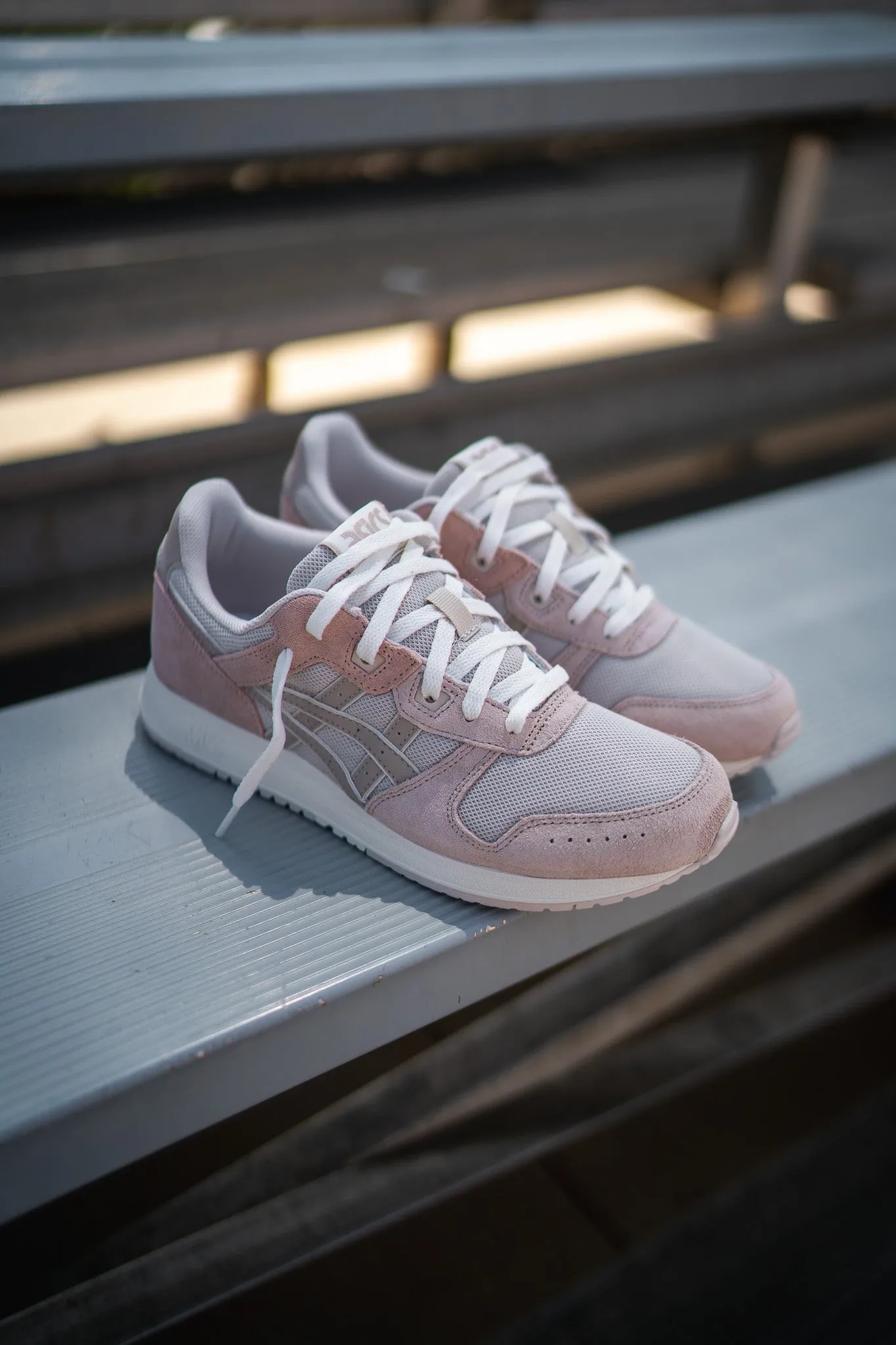 WOMEN Asics Lyte Classic (Oatmeal/Simply Taupe) running shoe close-up shots