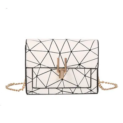 Women shoulder bags 2020 summer new Korean version of the messenger bag handbag wild chain crack wild print shoulder bag Fashion Nova Bags