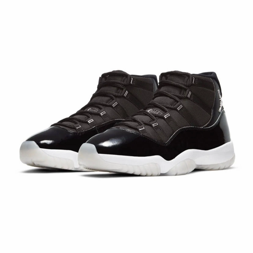 Women's Air Jordan 11 Retro Jubilee Black Silver White Air Jordan retro sneakers for street style