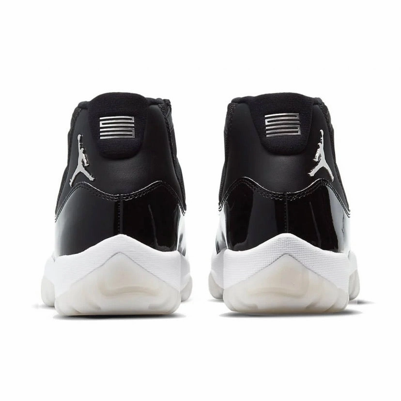 Women's Air Jordan 11 Retro Jubilee Black Silver White Retro Sneakers