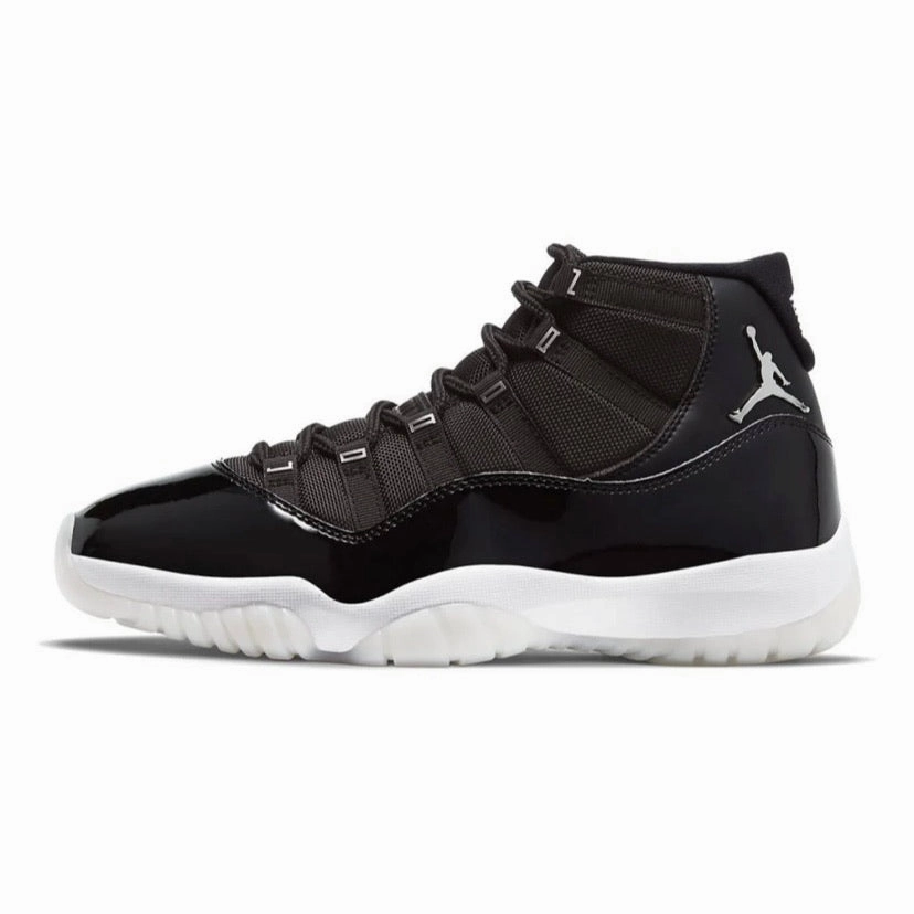 Women's Air Jordan 11 Retro Jubilee Black Silver White Retro Sneakers