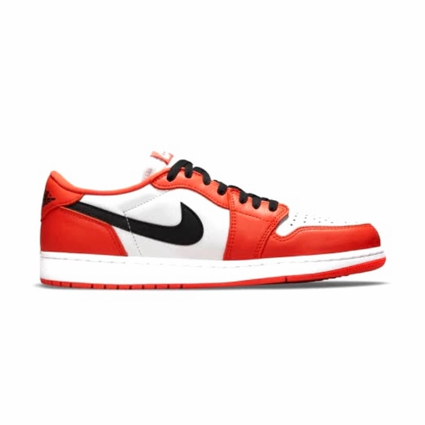 Women's Air Jordan 1 Low Starfish Orange Black White Retro Sneakers