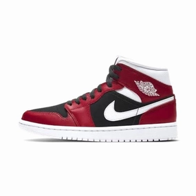 Women's Air Jordan 1 Mid Gym Red Black Air Jordan retro sneakers for street style