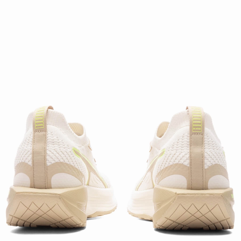 Women's PWR XX Nitro Luxe - Pristine/Granola/Fast Yellow Puma Suede Street Sneakers