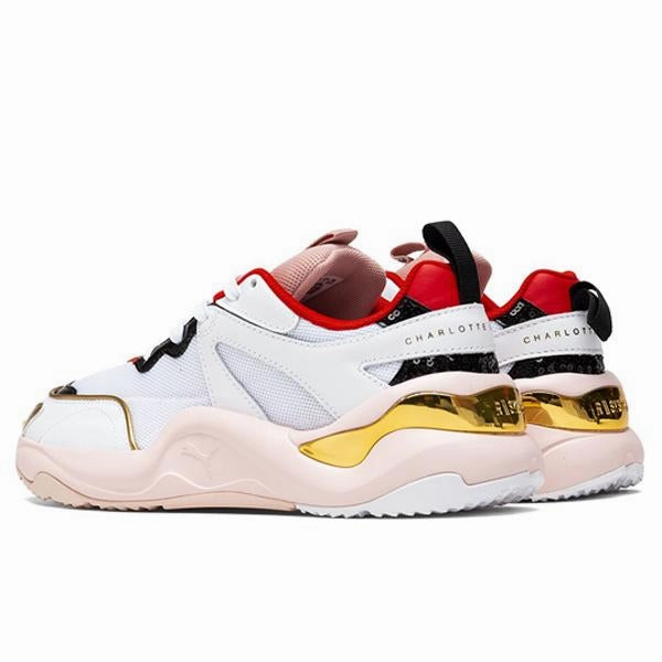 Women's Rise Charlotte - White Puma Stripe Logo Trainers