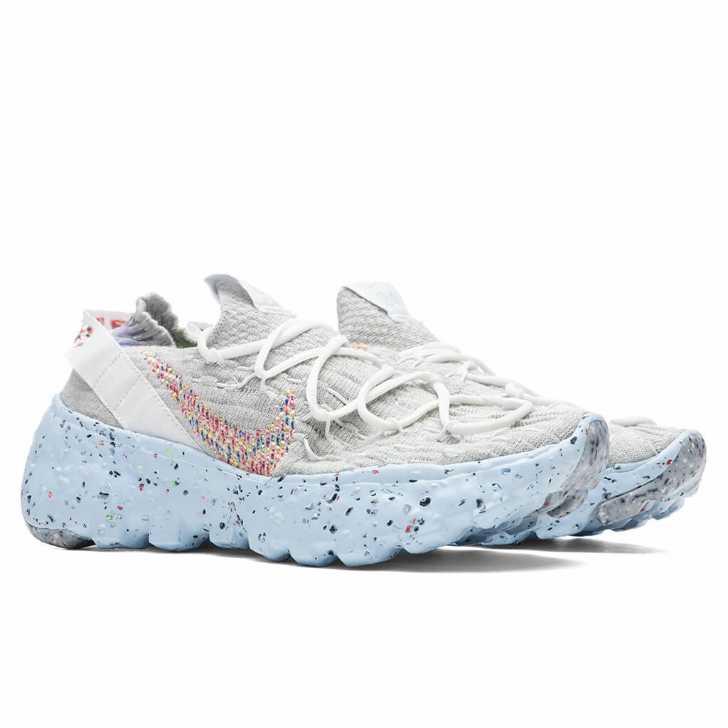 Women's Space Hippie 04 - Summit White/Multi Nike Cushioned Mesh Sneakers