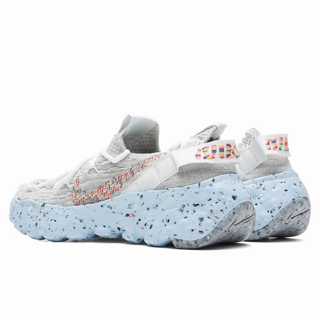 Women's Space Hippie 04 - Summit White/Multi Nike Cushioned Mesh Sneakers