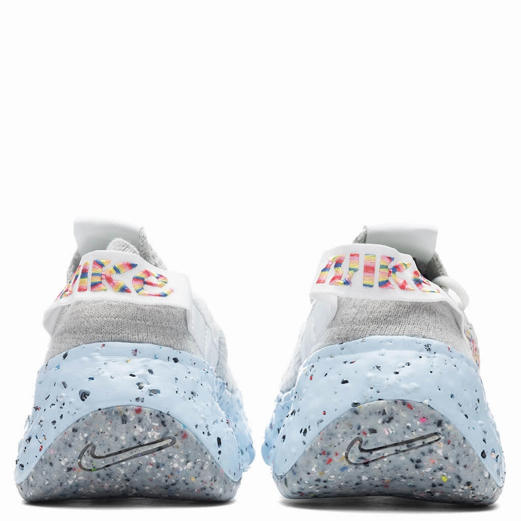 Women's Space Hippie 04 - Summit White/Multi Nike Cushioned Mesh Sneakers