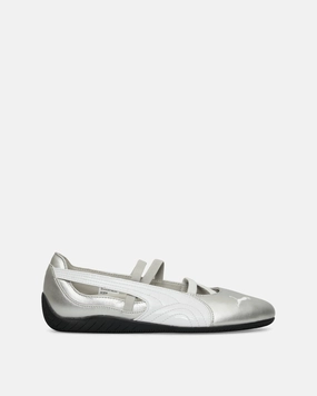 Women's Speedcat Ballet Metallic Shoes Silver / White Puma shoe styles