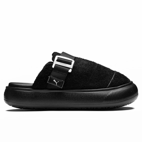 Women's Suede Mayu Mule - Black Puma shoes with suede and modern shape