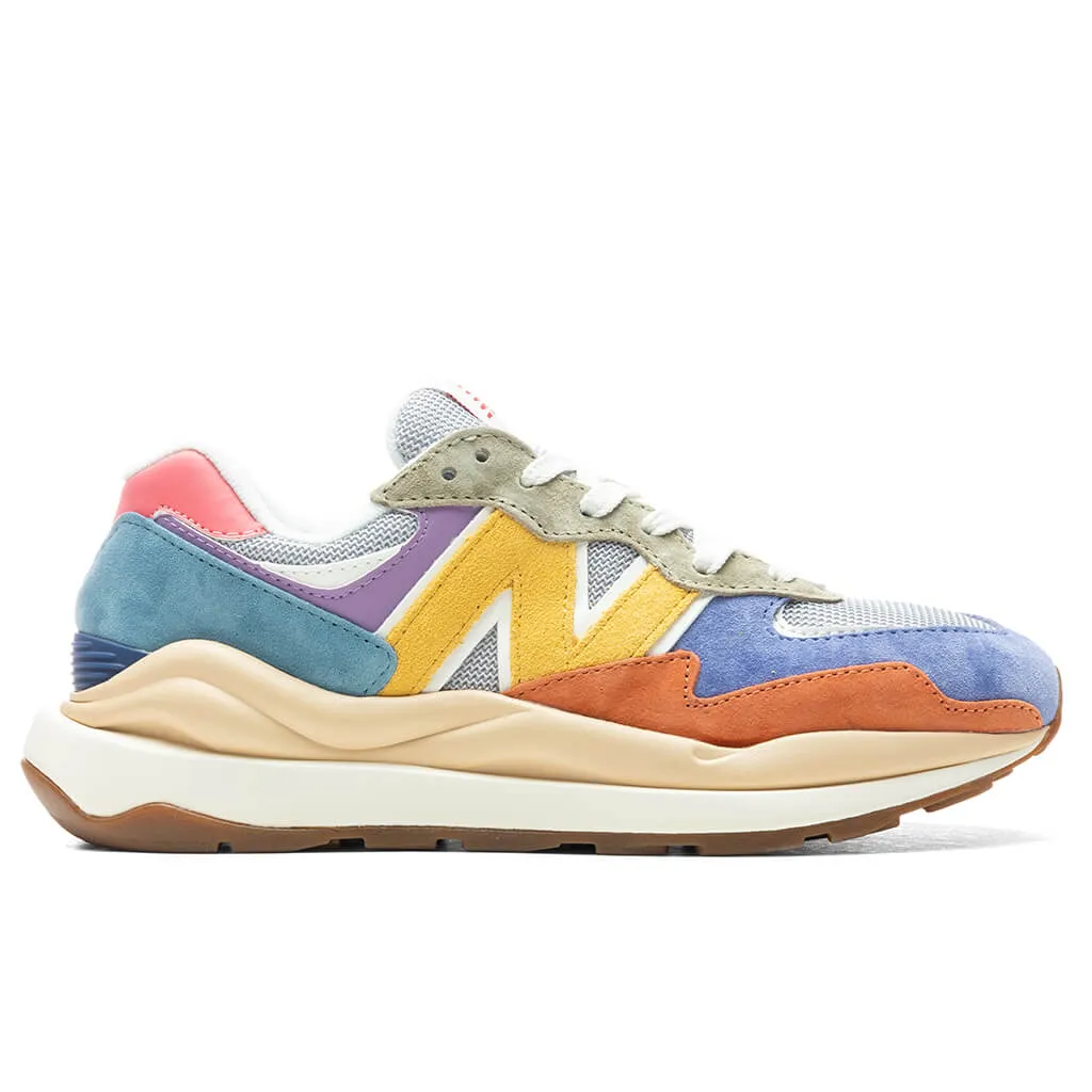 Women's 57/40 - White Mink/Wheat Field/Blue New Balance shoes for walking and running