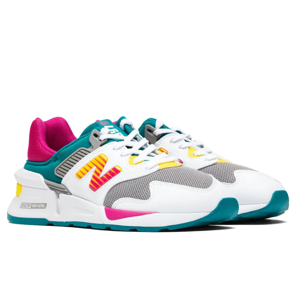 Women's 997 Sport - Munsell White/Team Teal New Balance Arch Support Sneakers