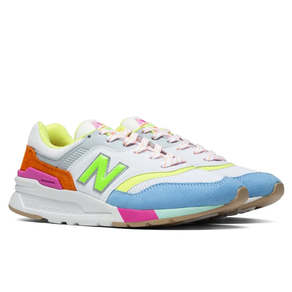 Women's 997H - White/Varsity Orange New Balance Arch Support Sneakers
