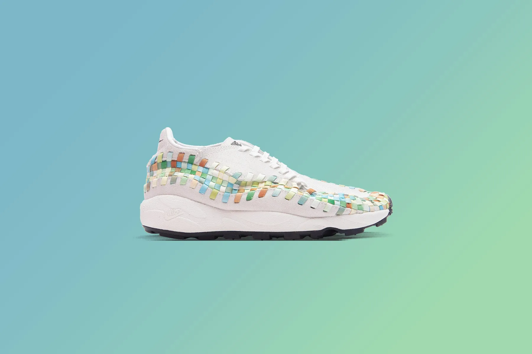 Women's Air Footscape Woven - Summit White/Black/Multi-Color Nike Retro Lifestyle Shoes