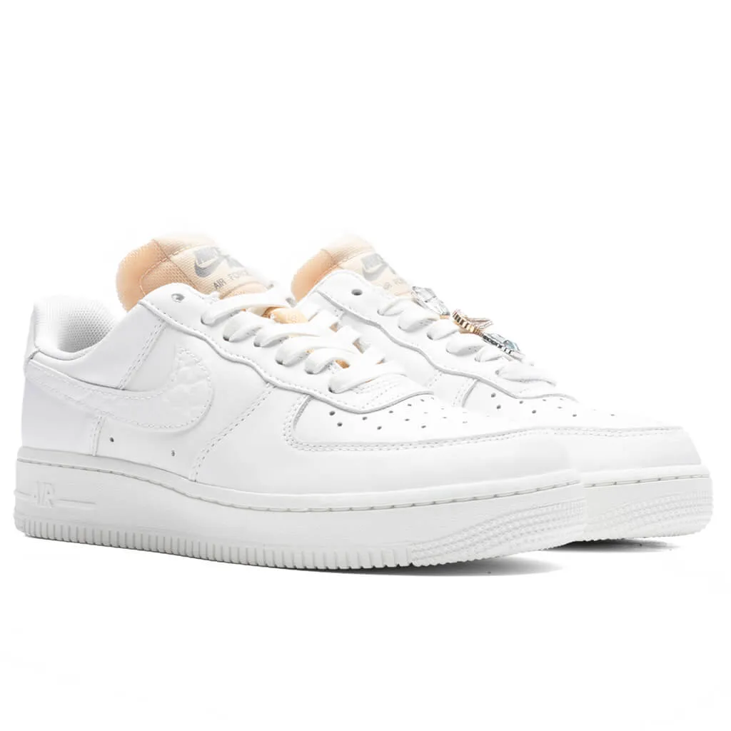 Women's Air Force 1 '07 LX "Bling" - White/Summit White Nike Retro Lifestyle Shoes