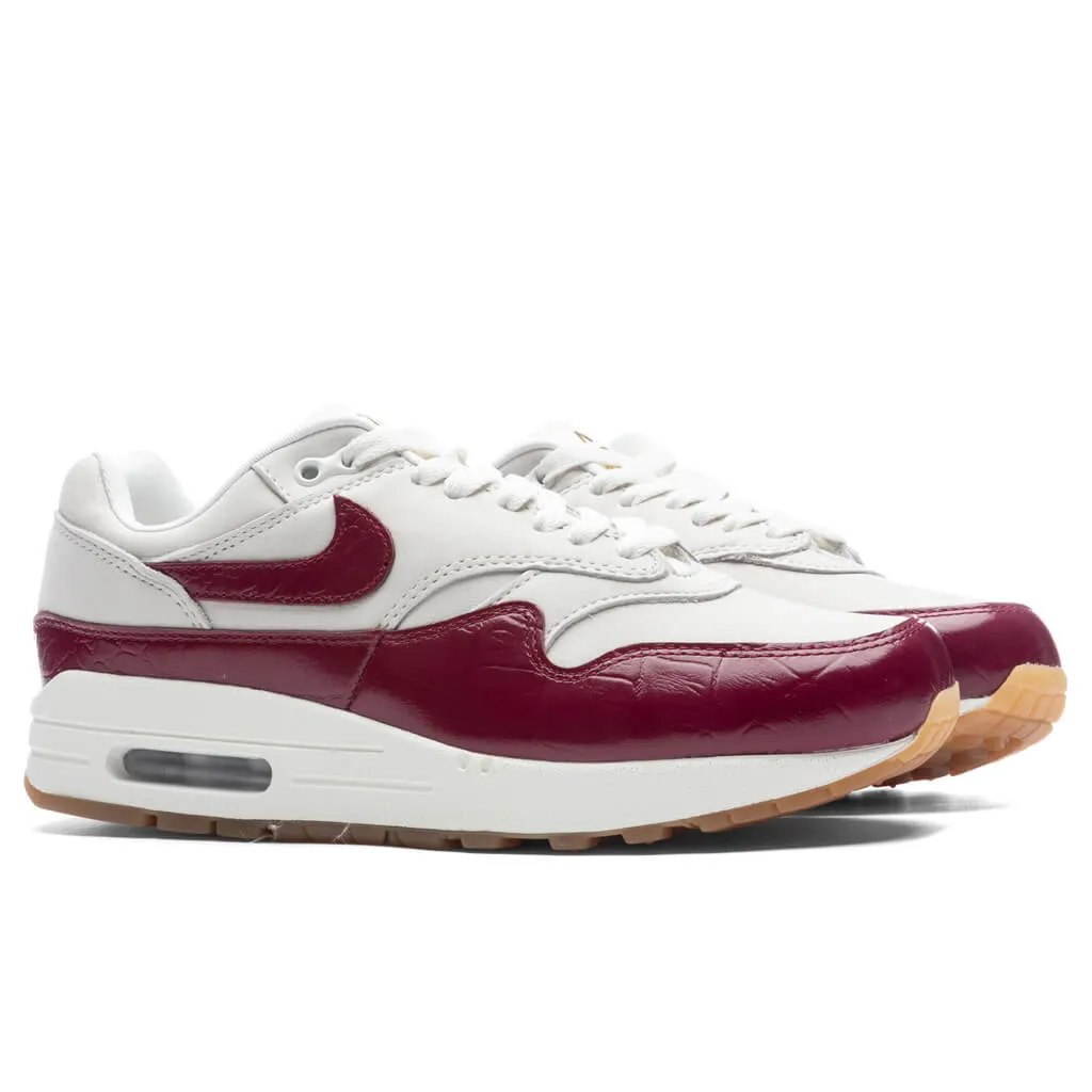 Women's Air Max 1 LX - Sail/Team Red/Gum Light Brown Nike trainers with responsive foam