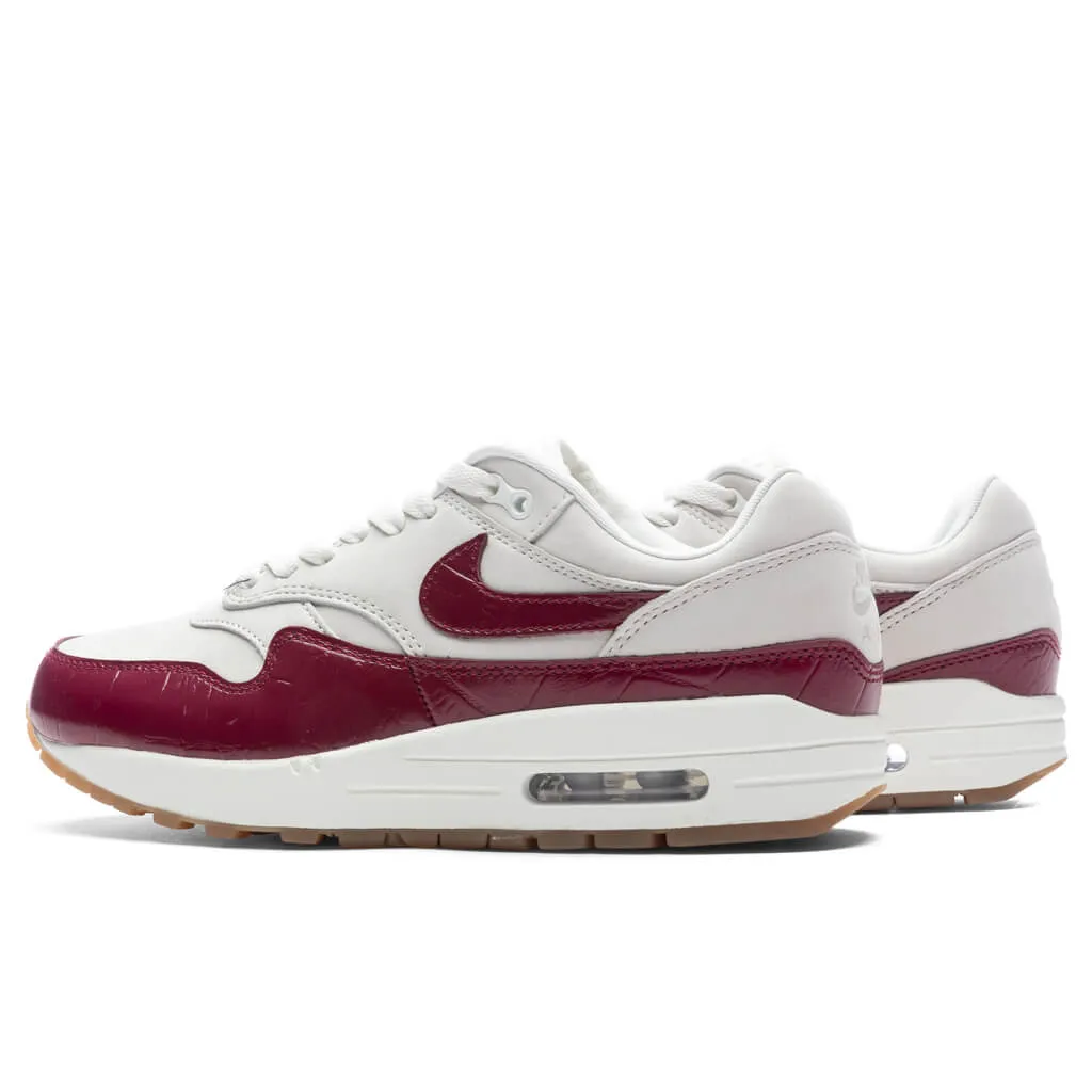 Women's Air Max 1 LX - Sail/Team Red/Gum Light Brown Nike trainers with responsive foam