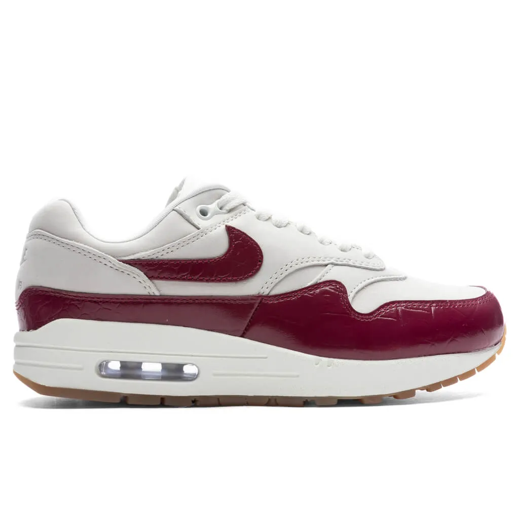 Women's Air Max 1 LX - Sail/Team Red/Gum Light Brown Nike signature design with comfort fit