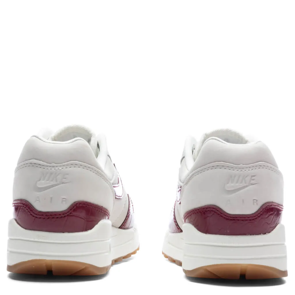 Women's Air Max 1 LX - Sail/Team Red/Gum Light Brown Nike trainers with responsive foam