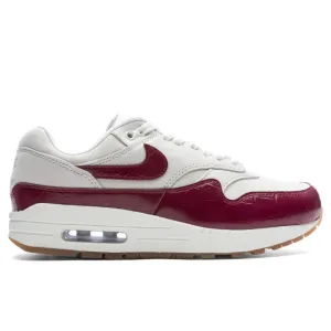 Women's Air Max 1 LX - Sail/Team Red/Gum Light Brown Nike signature design with comfort fit