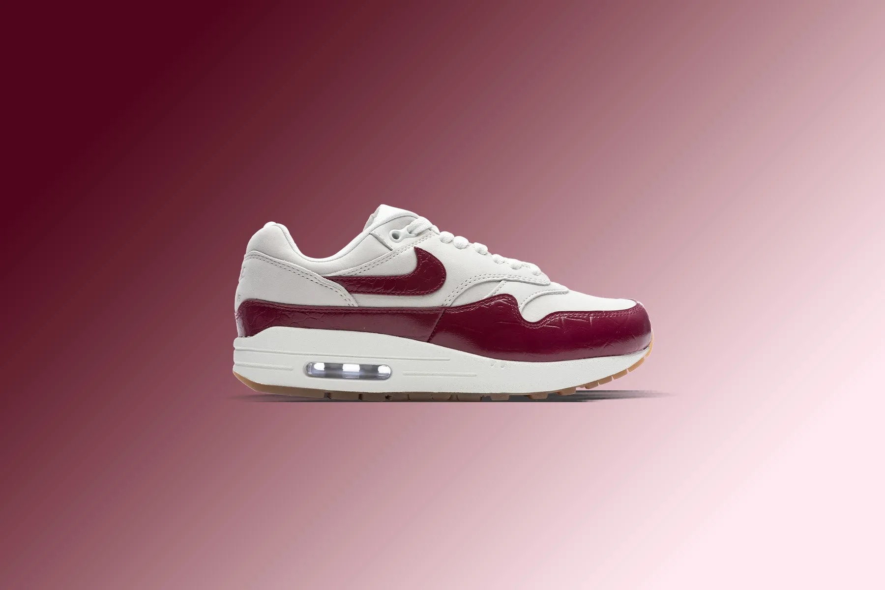 Women's Air Max 1 LX - Sail/Team Red/Gum Light Brown Nike trainers with responsive foam