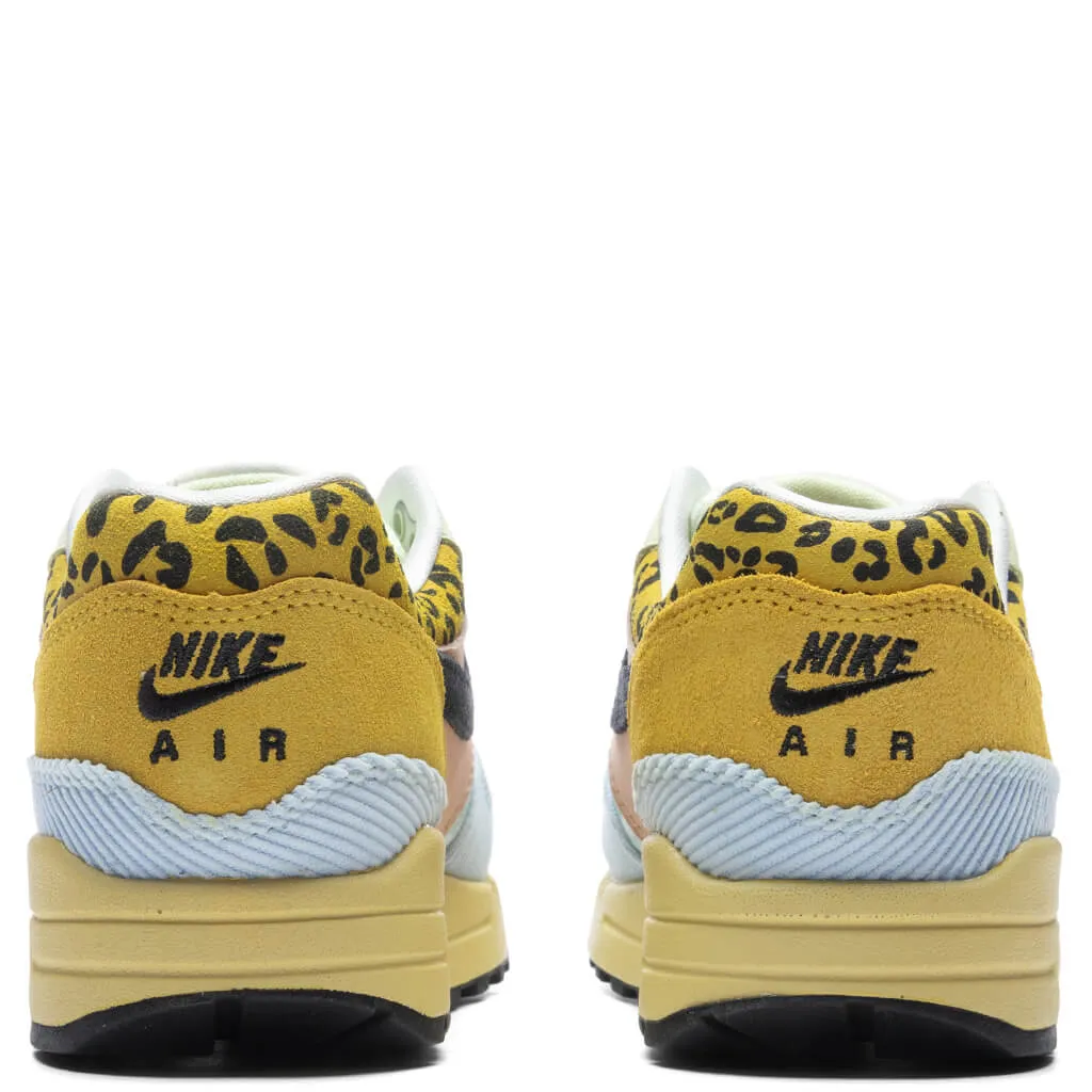 Women's Air Max 1 Teal Tint and Lemon Wash - Celestine Blue/Off Noir Nike trainers with responsive foam