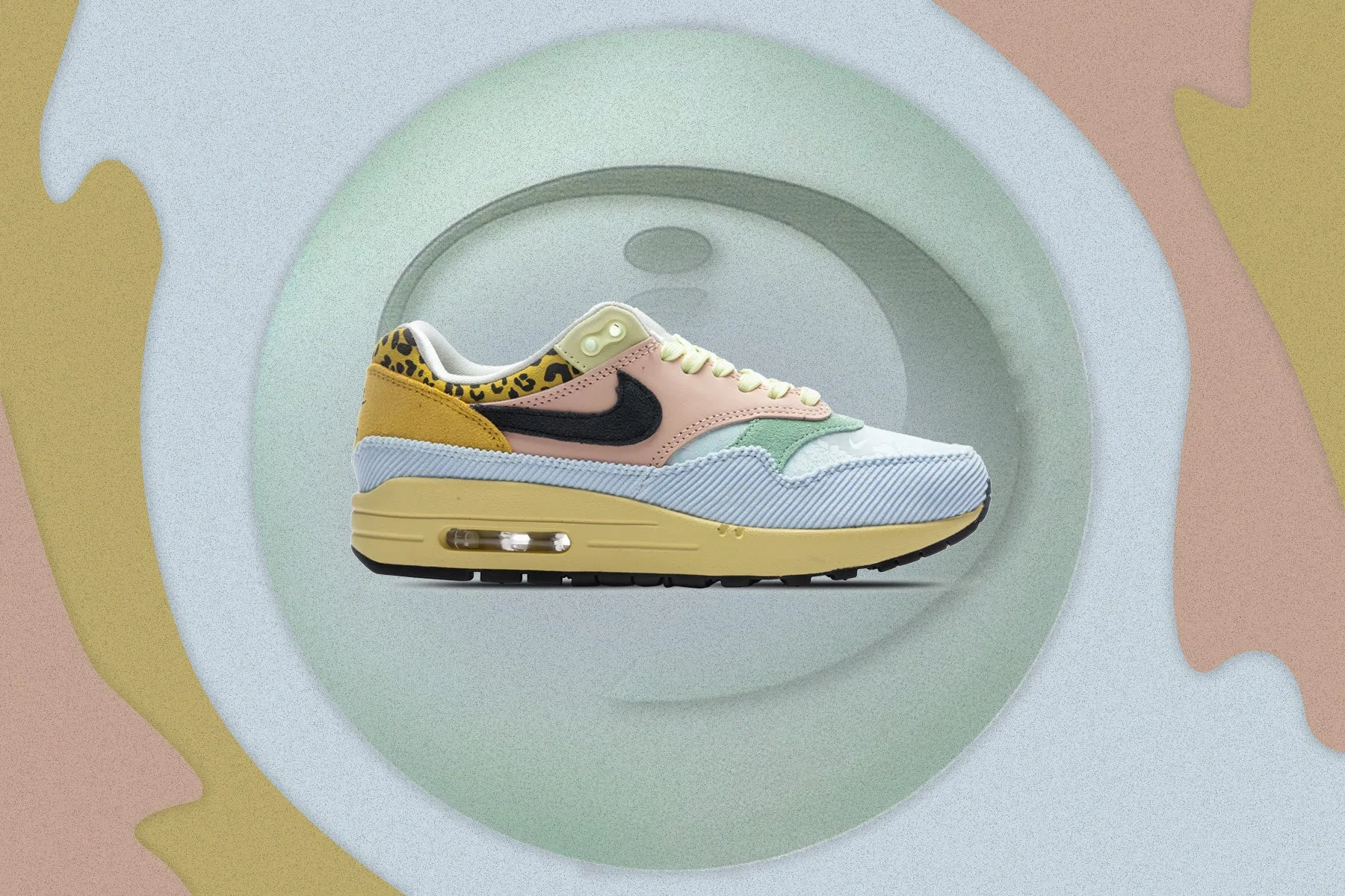Women's Air Max 1 Teal Tint and Lemon Wash - Celestine Blue/Off Noir Nike trainers with responsive foam