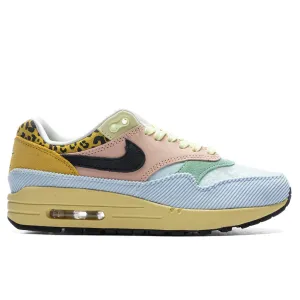 Women's Air Max 1 Teal Tint and Lemon Wash - Celestine Blue/Off Noir Nike signature design with comfort fit