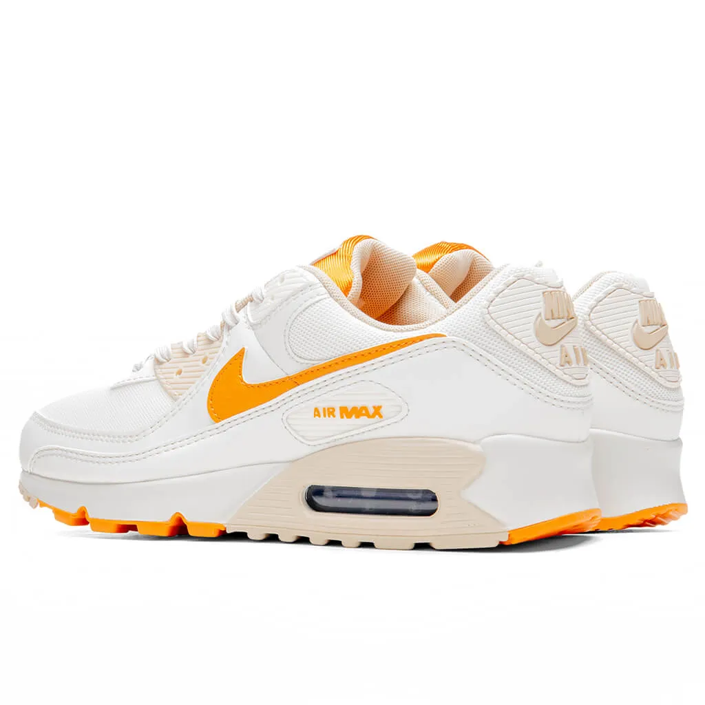 Womens Air Max 90 SE- Phantom/Light Curry Nike trainers with responsive foam