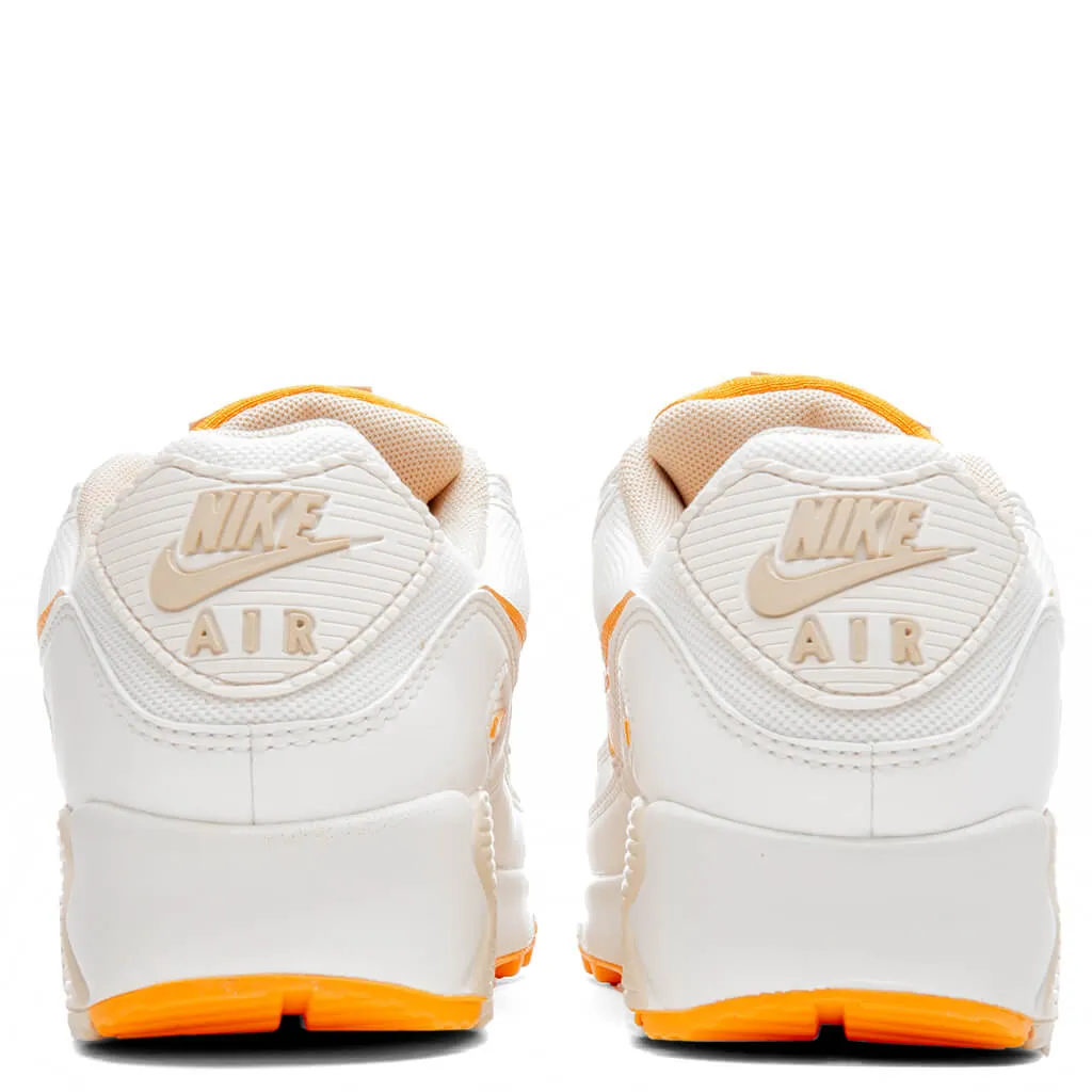 Womens Air Max 90 SE- Phantom/Light Curry Nike trainers with responsive foam