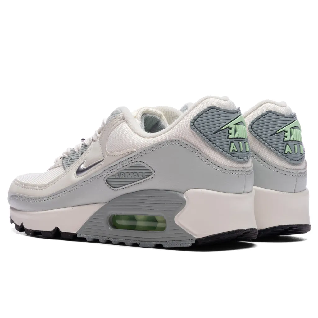 Women's Air Max 90 SE - Sail/Metallic Silver/Sea Glass Nike Retro Lifestyle Shoes