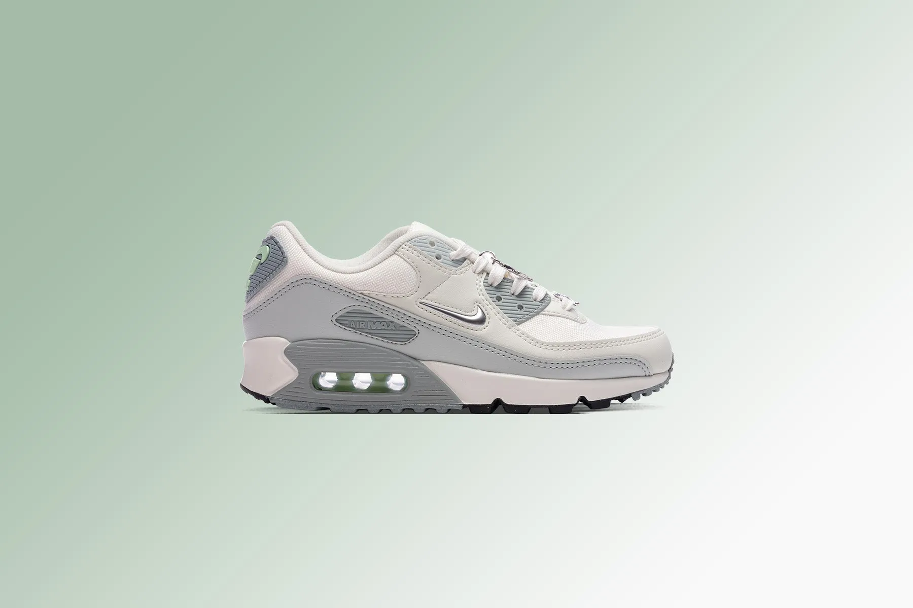Women's Air Max 90 SE - Sail/Metallic Silver/Sea Glass Nike Retro Lifestyle Shoes