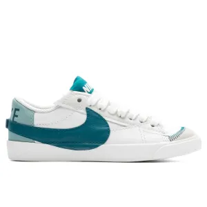 Women's Blazer Low '77 Jumbo - Summit White/Geode Teal/Sea Glass Nike signature design with comfort fit