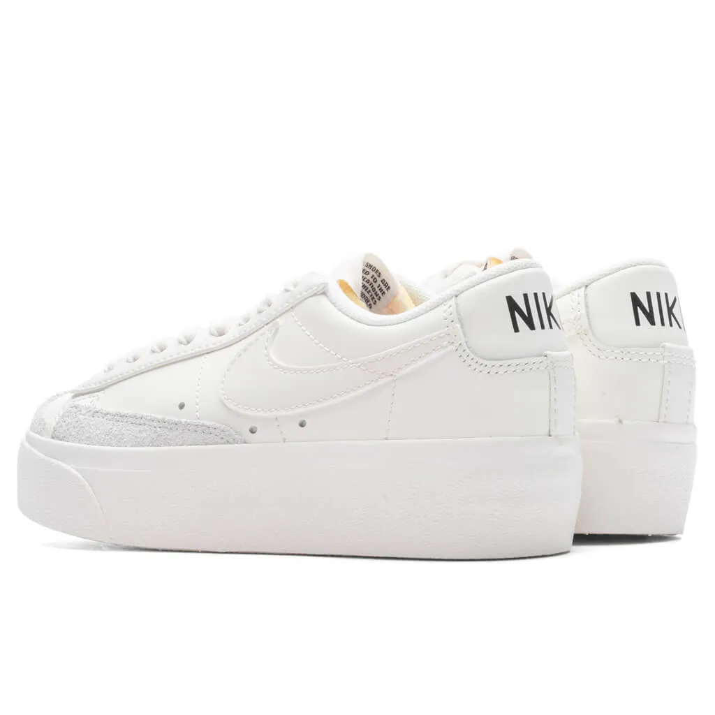 Women's Blazer Low Platform - Sail/Sail/Black Nike trainers with responsive foam