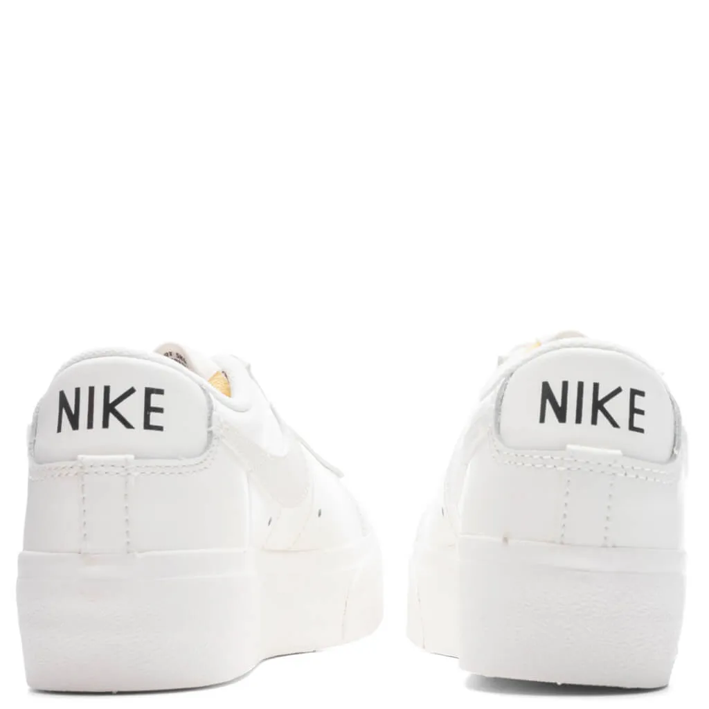 Women's Blazer Low Platform - Sail/Sail/Black Nike trainers with responsive foam