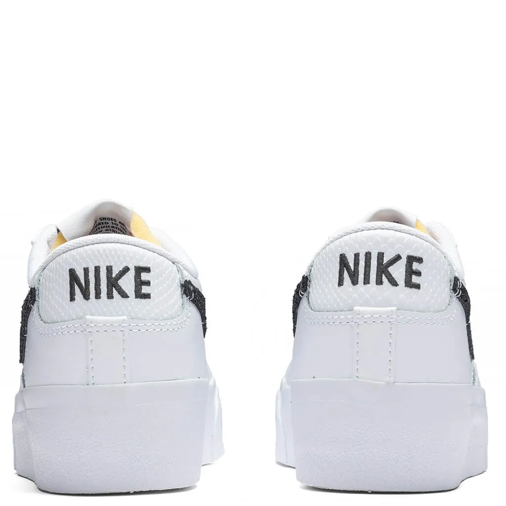 Women's Blazer Low Platform - White/Black/Natural Nike trainers with responsive foam