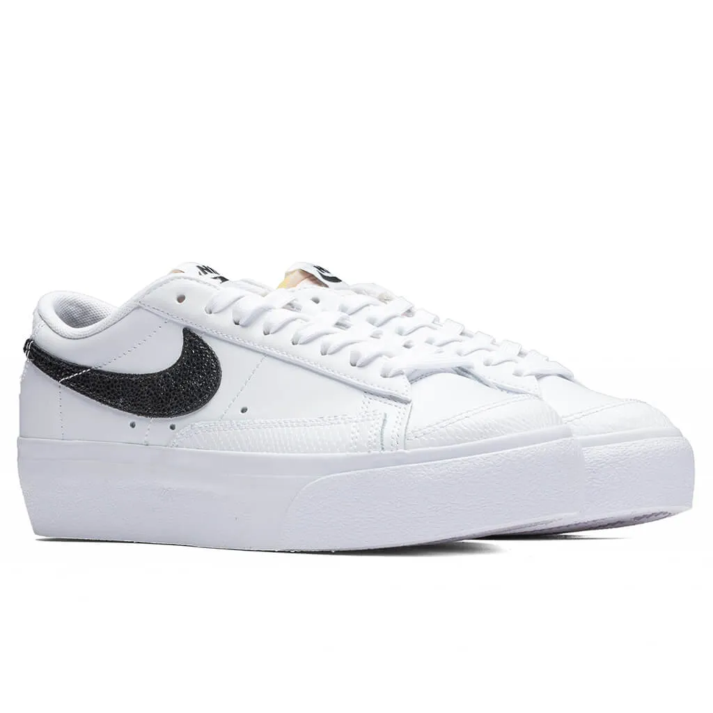 Women's Blazer Low Platform - White/Black/Natural Nike trainers with responsive foam