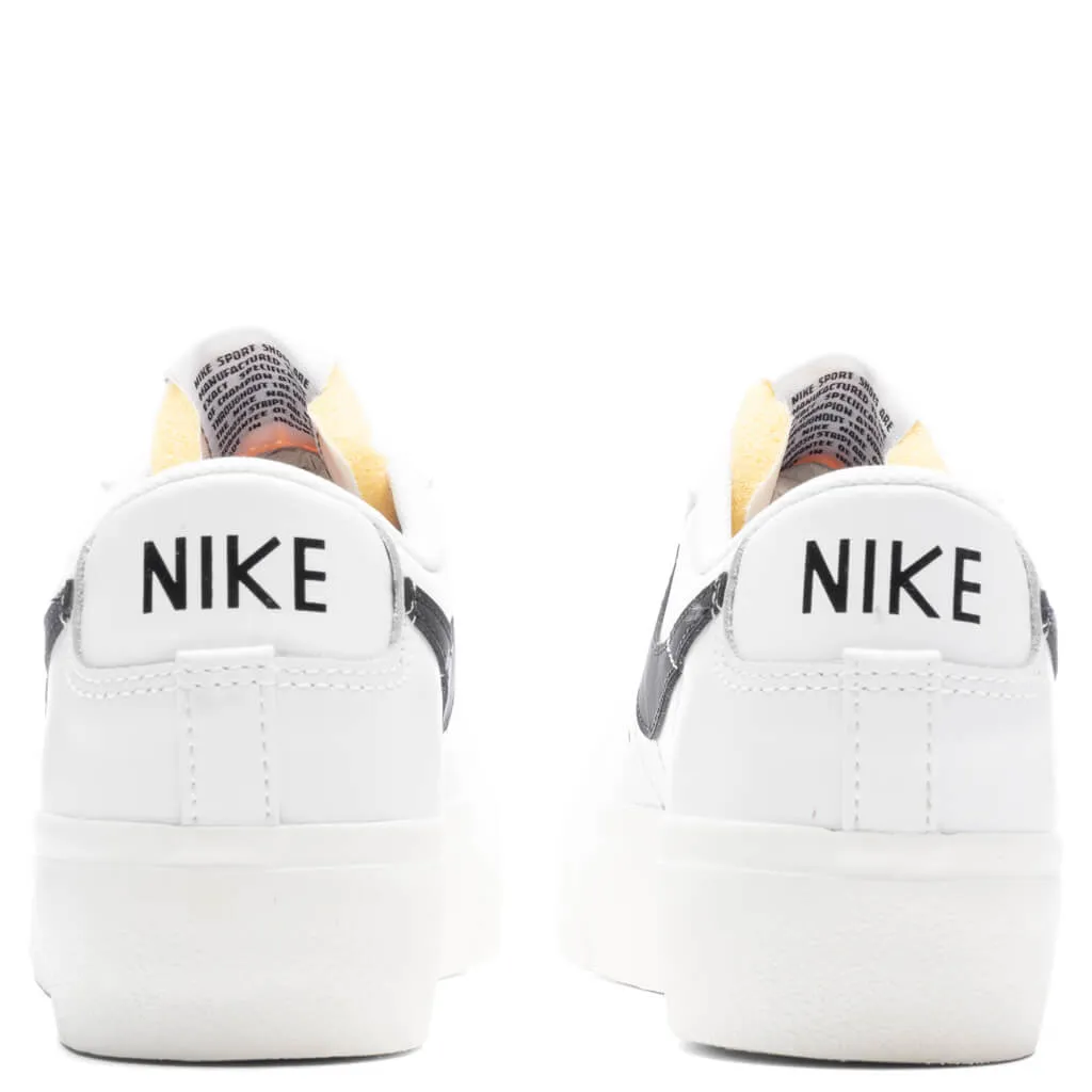 Women's Blazer Low Platform - White/Black/Sail Nike trainers with responsive foam