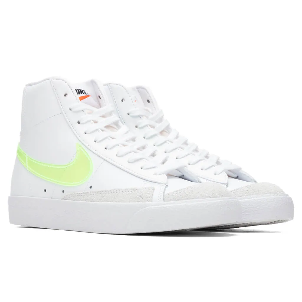 Women's Blazer Mid '77 Essential - White/Volt Nike Cushioned Mesh Sneakers