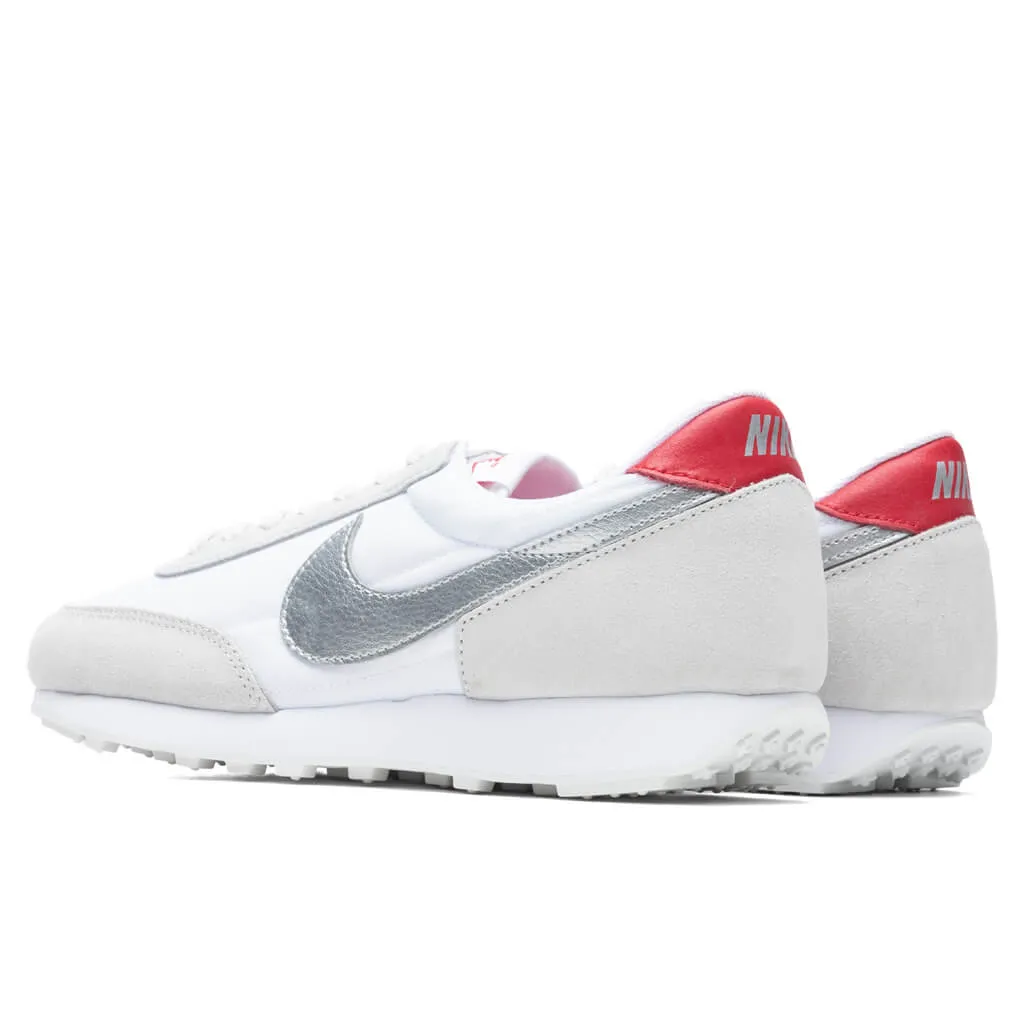 Women's Daybreak - Summit White/Metallic Silver Nike Cushioned Mesh Sneakers