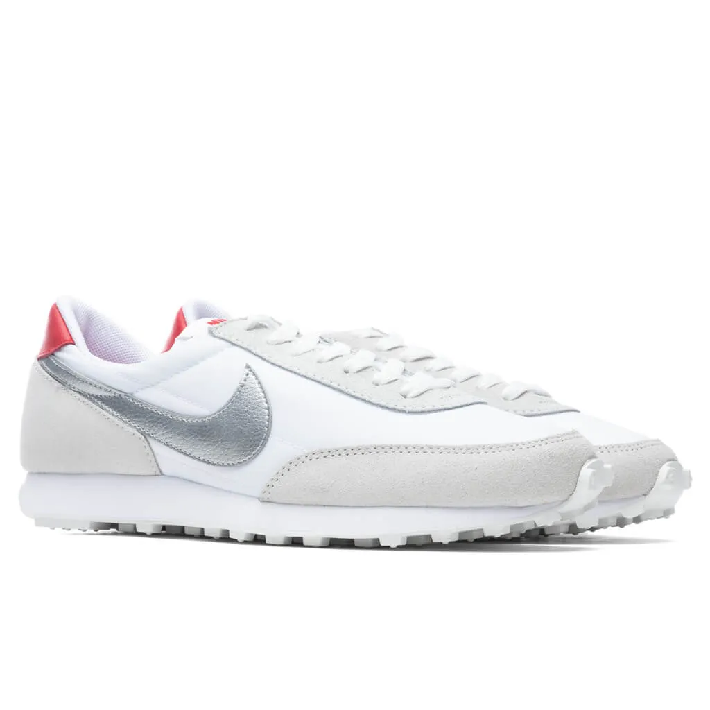 Women's Daybreak - Summit White/Metallic Silver Nike Cushioned Mesh Sneakers