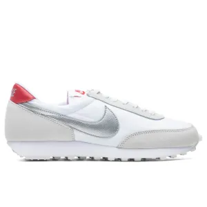 Women's Daybreak - Summit White/Metallic Silver Nike shoes with cushioned air sole